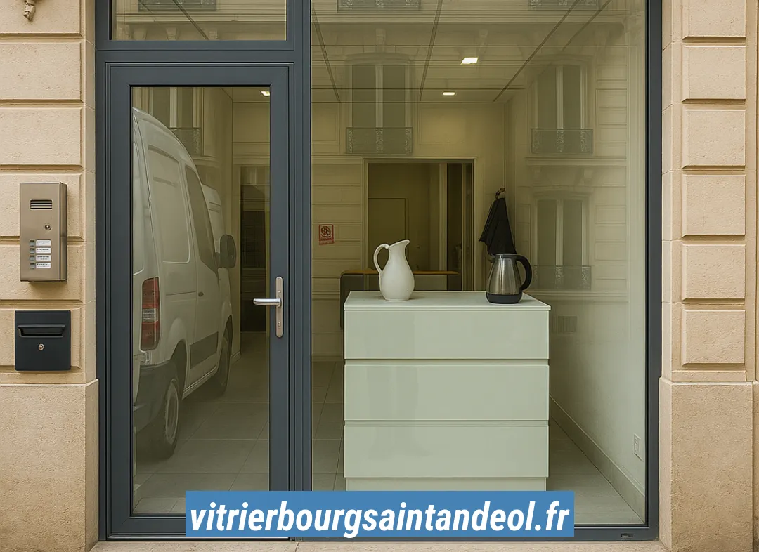 Façade vitrine de magasin en aluminium sur mesure à Bourg-Saint-Andéol